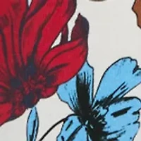 Petite Bouquet Printed V-Neck Sleeveless Polo Shirt