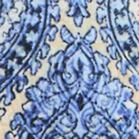 Petite Scroll Printed V-Neck Sleeveless Polo Shirt