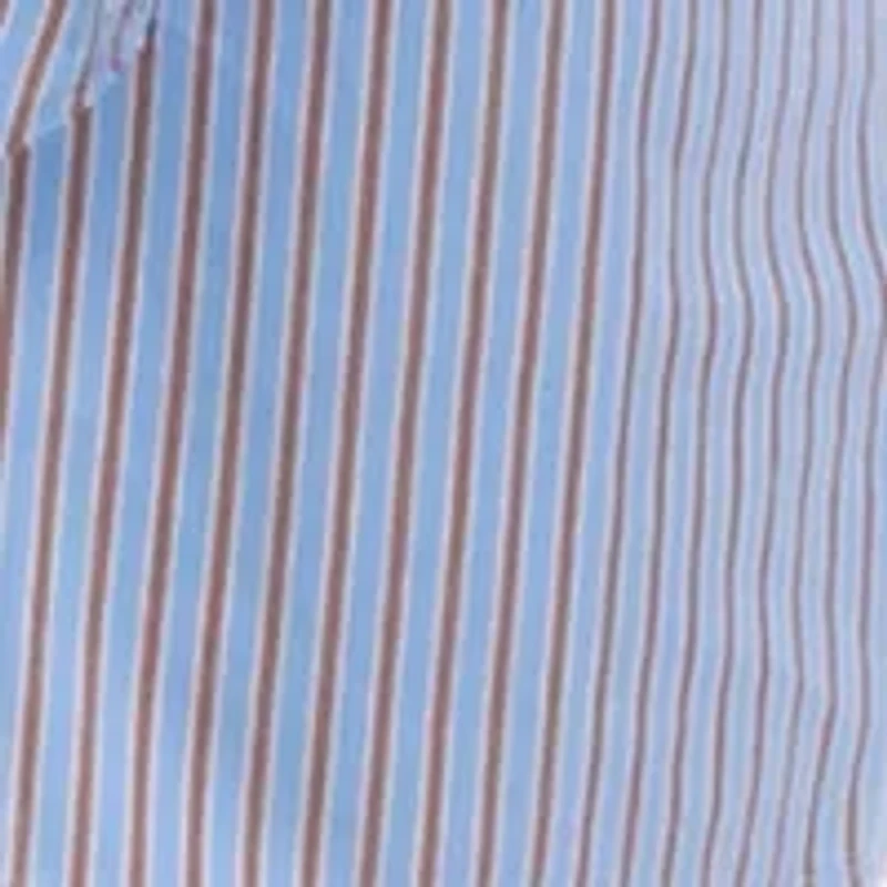 Petite Striped Tied Long Sleeve Shirtdress
