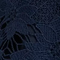 Petite Scalloped Lace Long Sleeve Blouse