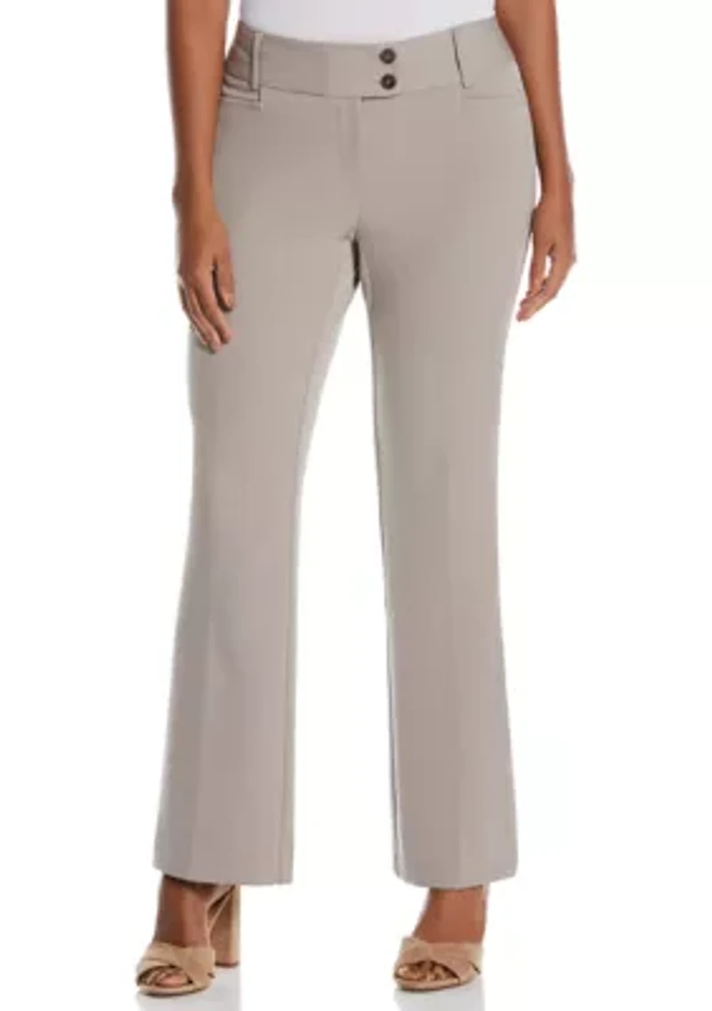 Gabardine Bootcut Pants - Curvy Fit