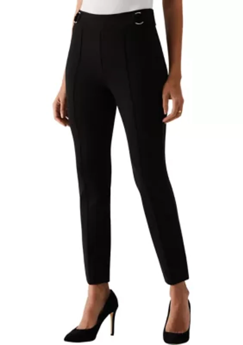 Women's Slim Leg Ankle Pants with Hardware
