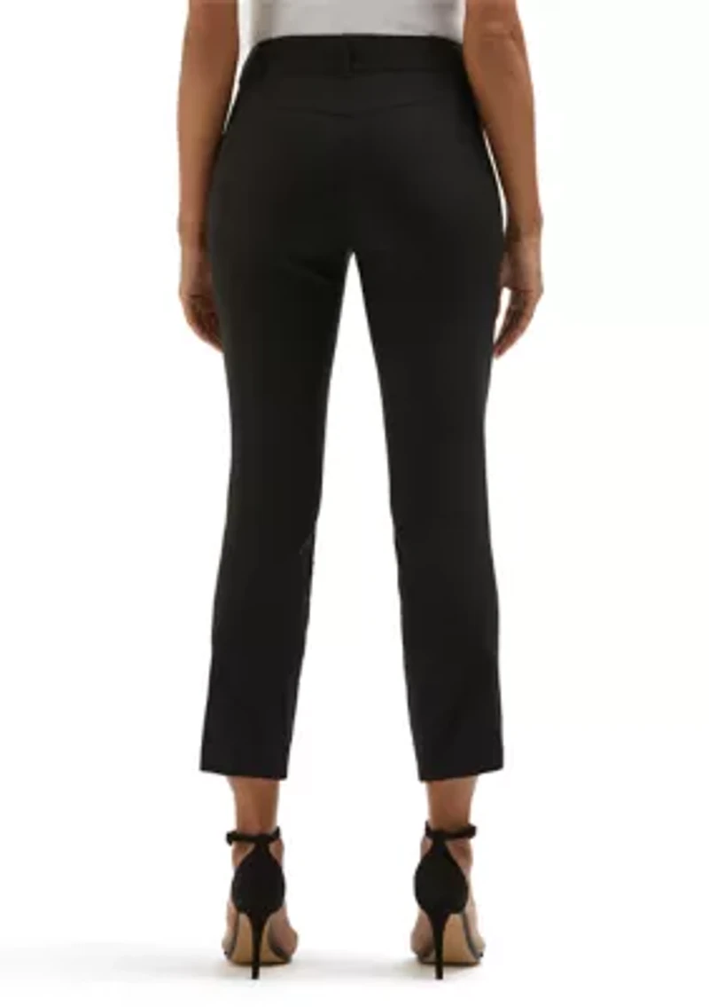 Satin Luxe Straight Leg Crop Pants