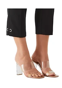 Women's Satin Twill Capri Pants with Grommets