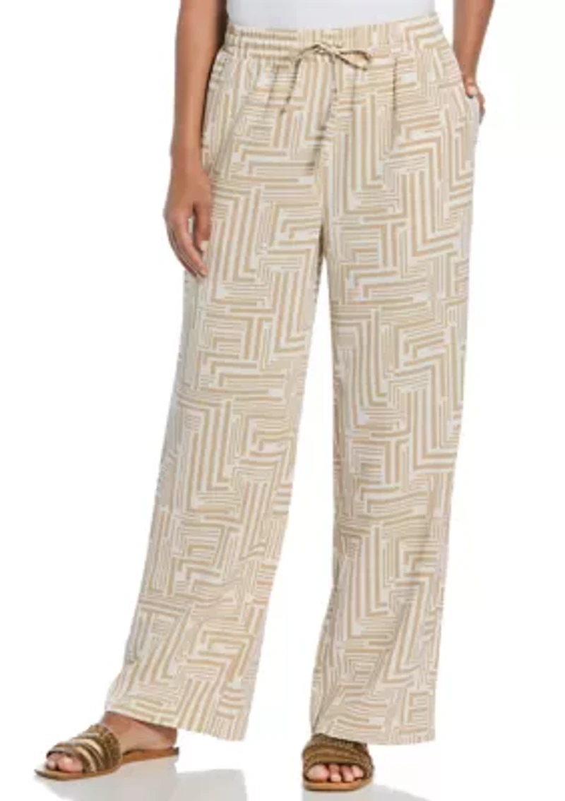 Women's Path Print Drawstring Pants