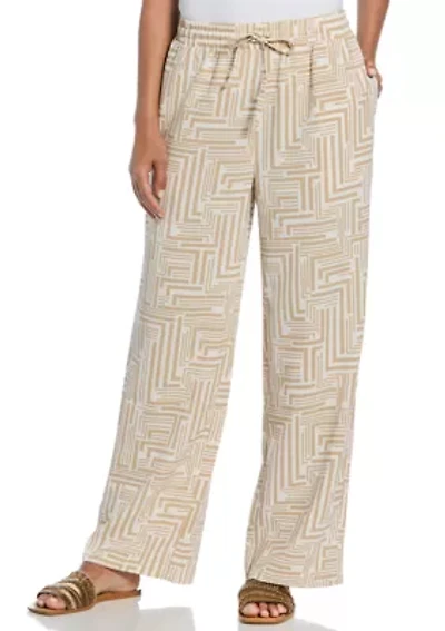 Women's Path Print Drawstring Pants