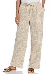 Women's Path Print Drawstring Pants