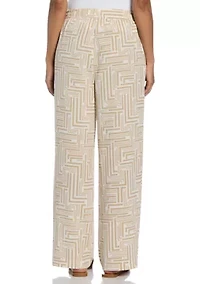 Women's Path Print Drawstring Pants