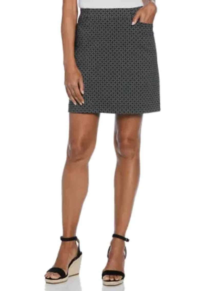 Women's Mosaic Print Welt Pocket Skort