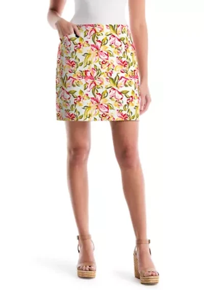 Women's High Rise Print Skort