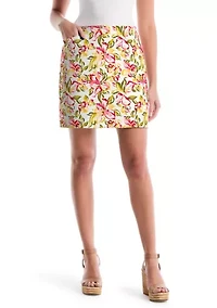 Women's High Rise Print Skort