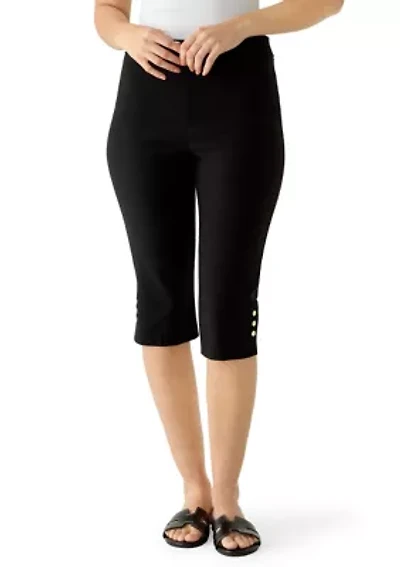 Women's Pull On Skimmer Pants with Rivets