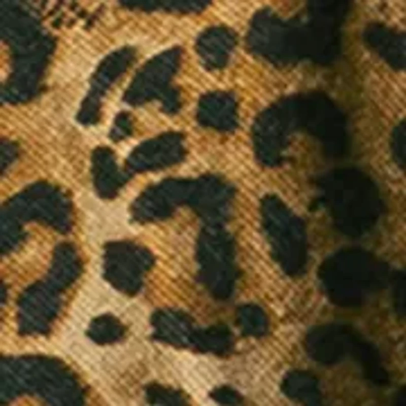Women's Collarless Leopard Jacket