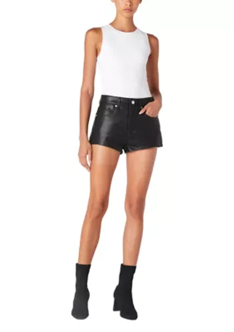 Women's Faux Leather Micro Shorts