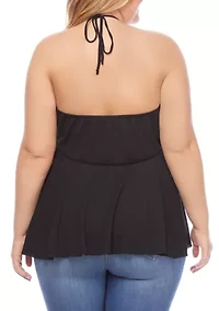 Plus Waffle Halter Tank