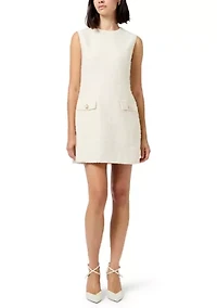 Structured Tweed Mini Dress
