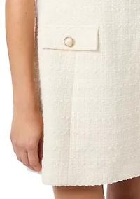 Structured Tweed Mini Dress