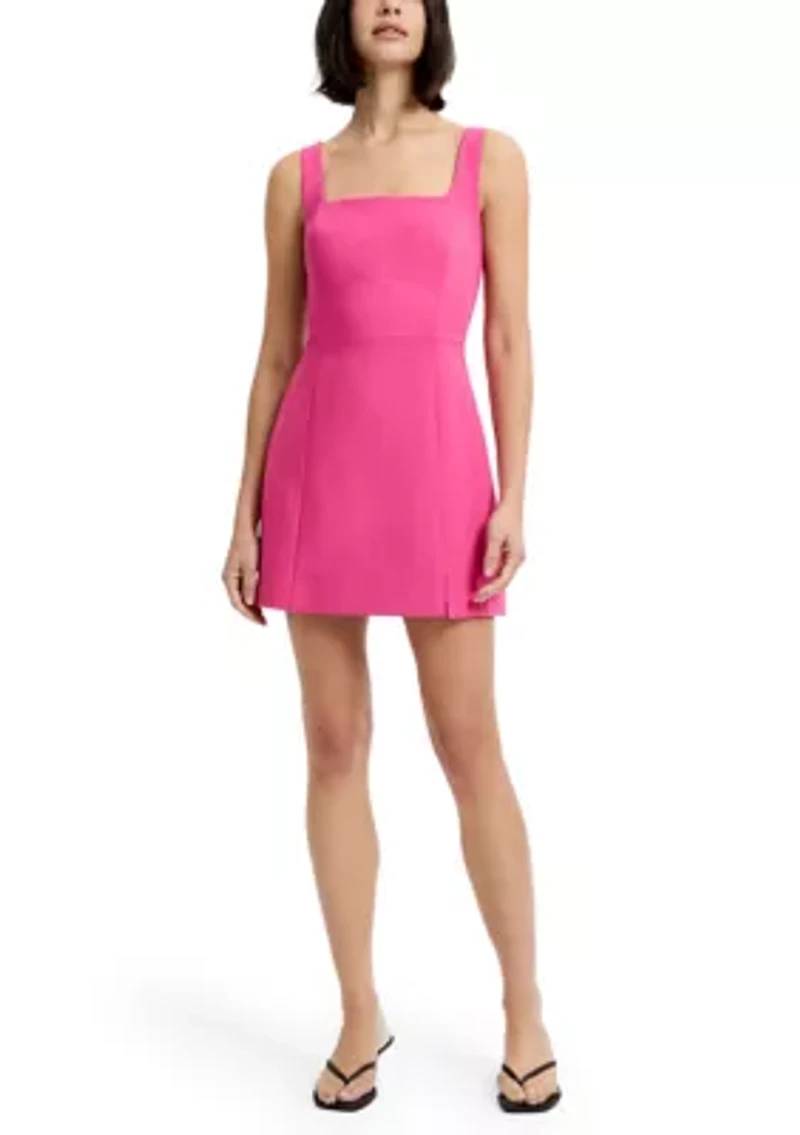 Azra Twill Slit Mini Dress