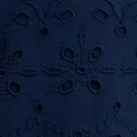 Long Sleeve Anglaise Mini Dress