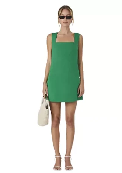Birdie Linen Square Neck Dress