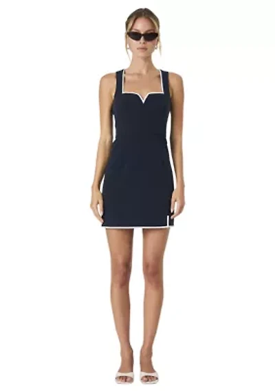 Azra Twill Contrast Mini Dress
