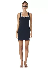 Azra Twill Contrast Mini Dress