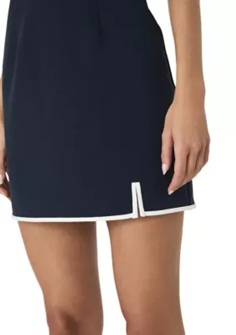 Azra Twill Contrast Mini Dress