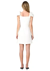 Whisper Bow Strap Mini Dress