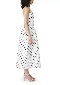 Strappy Polka Dot Midi Dress