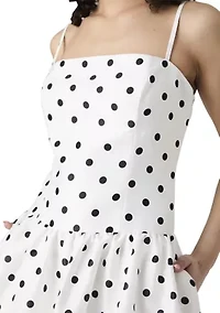 Strappy Polka Dot Midi Dress