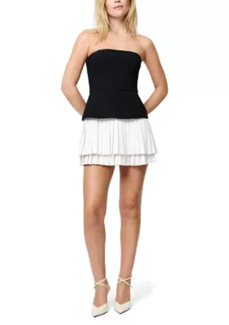 Azra Strapless Pleated Mini Dress