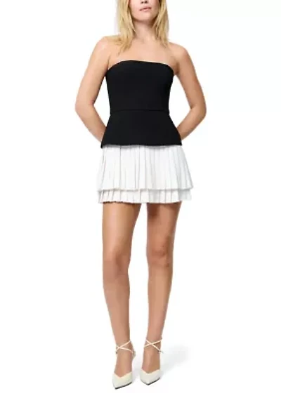Azra Strapless Pleated Mini Dress