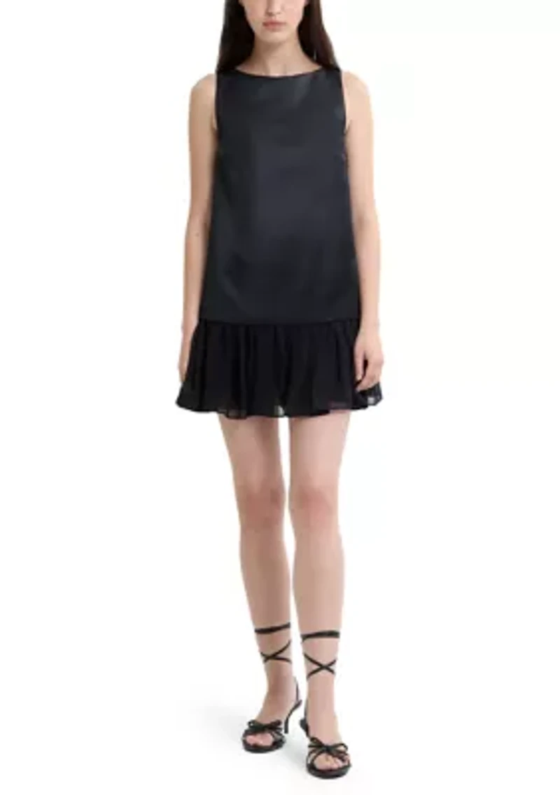Marina Silky Ruched Mini Dress