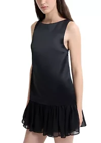 Marina Silky Ruched Mini Dress