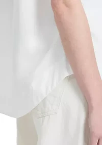 Poplin Collar Short Sleeve Shirt