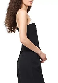 Azra Twill Corset Strappy Top