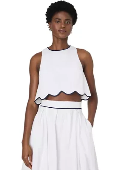 Alexis Cotton Scallop Tank Dress