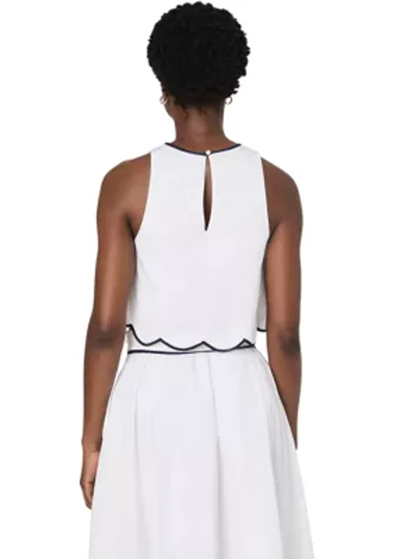 Alexis Cotton Scallop Tank Dress