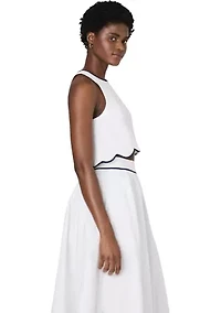Alexis Cotton Scallop Tank Dress
