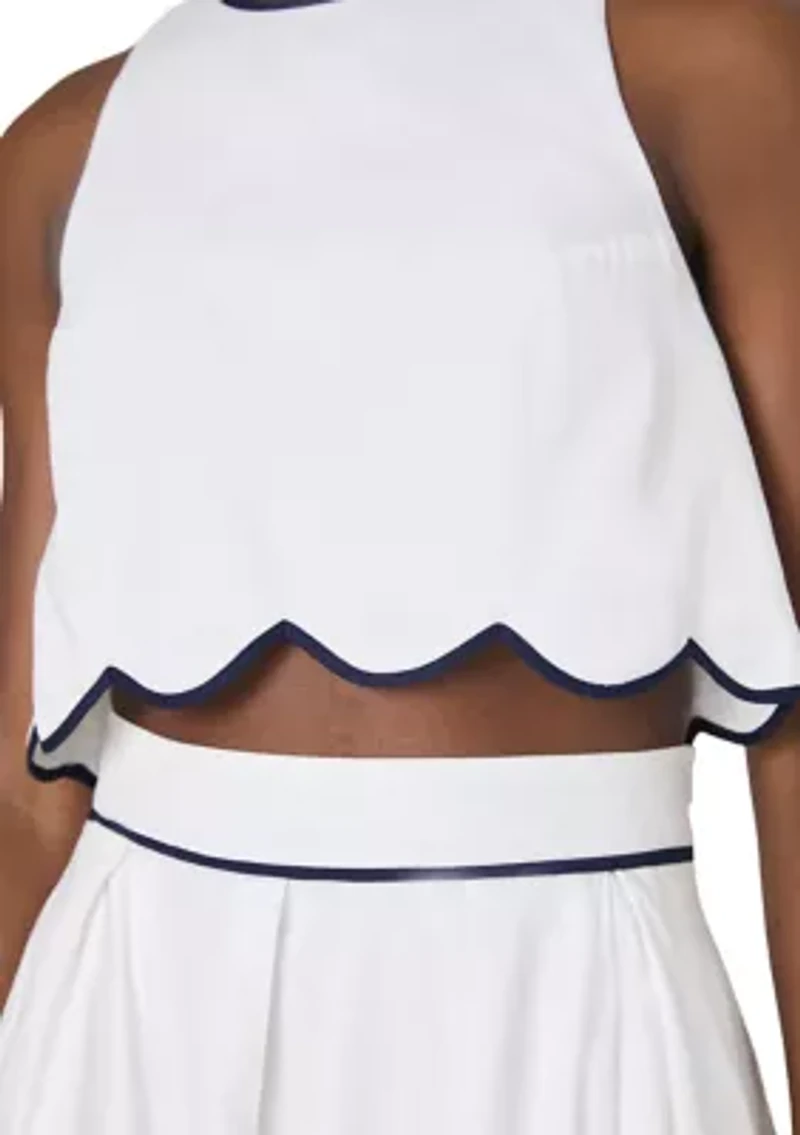 Alexis Cotton Scallop Tank Dress