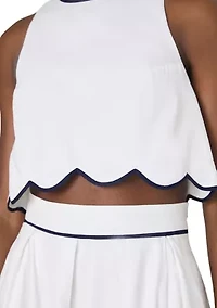 Alexis Cotton Scallop Tank Dress