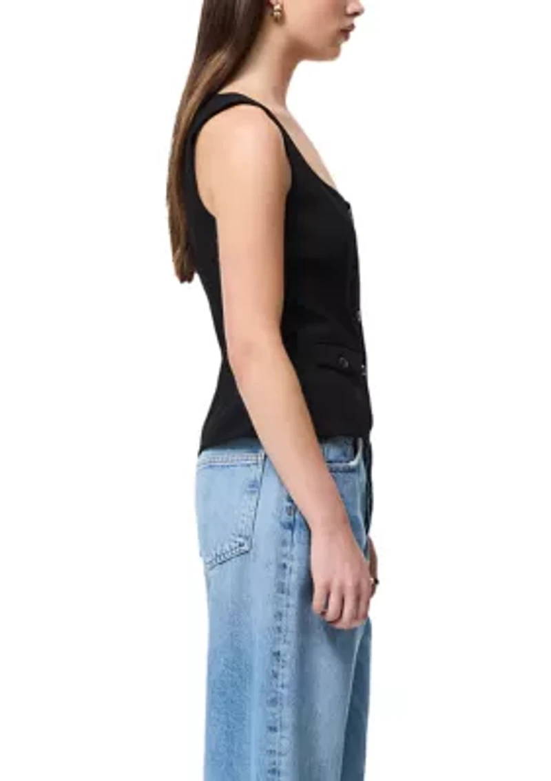 Azra Twill Two Pocket Seam Top