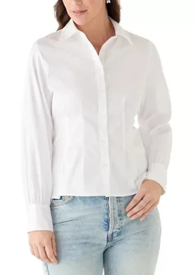 Alexis Cotton Pleated Shirt
