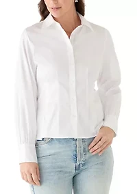 Alexis Cotton Pleated Shirt
