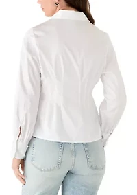 Alexis Cotton Pleated Shirt