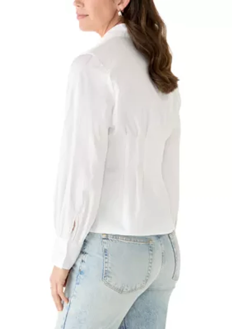 Alexis Cotton Pleated Shirt