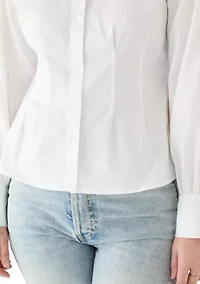 Alexis Cotton Pleated Shirt