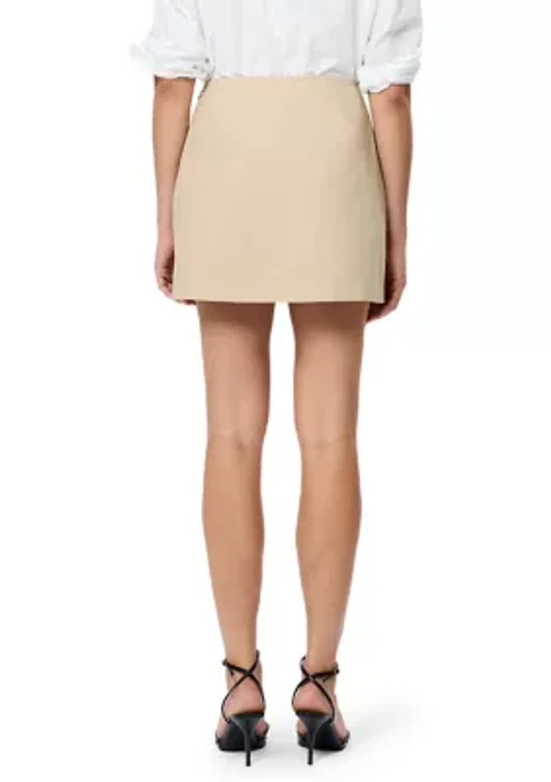 Cotton Twill Trench Mini Skirt