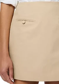 Cotton Twill Trench Mini Skirt