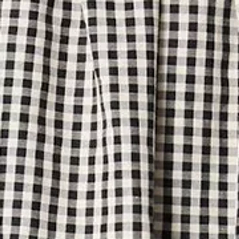Gingham Ruched Midi Skirt